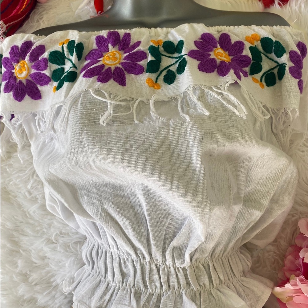 NEW MEXICAN TOP EMBROIDERED/TOP MEXICANO BORDADO - Picture 3 of 4
